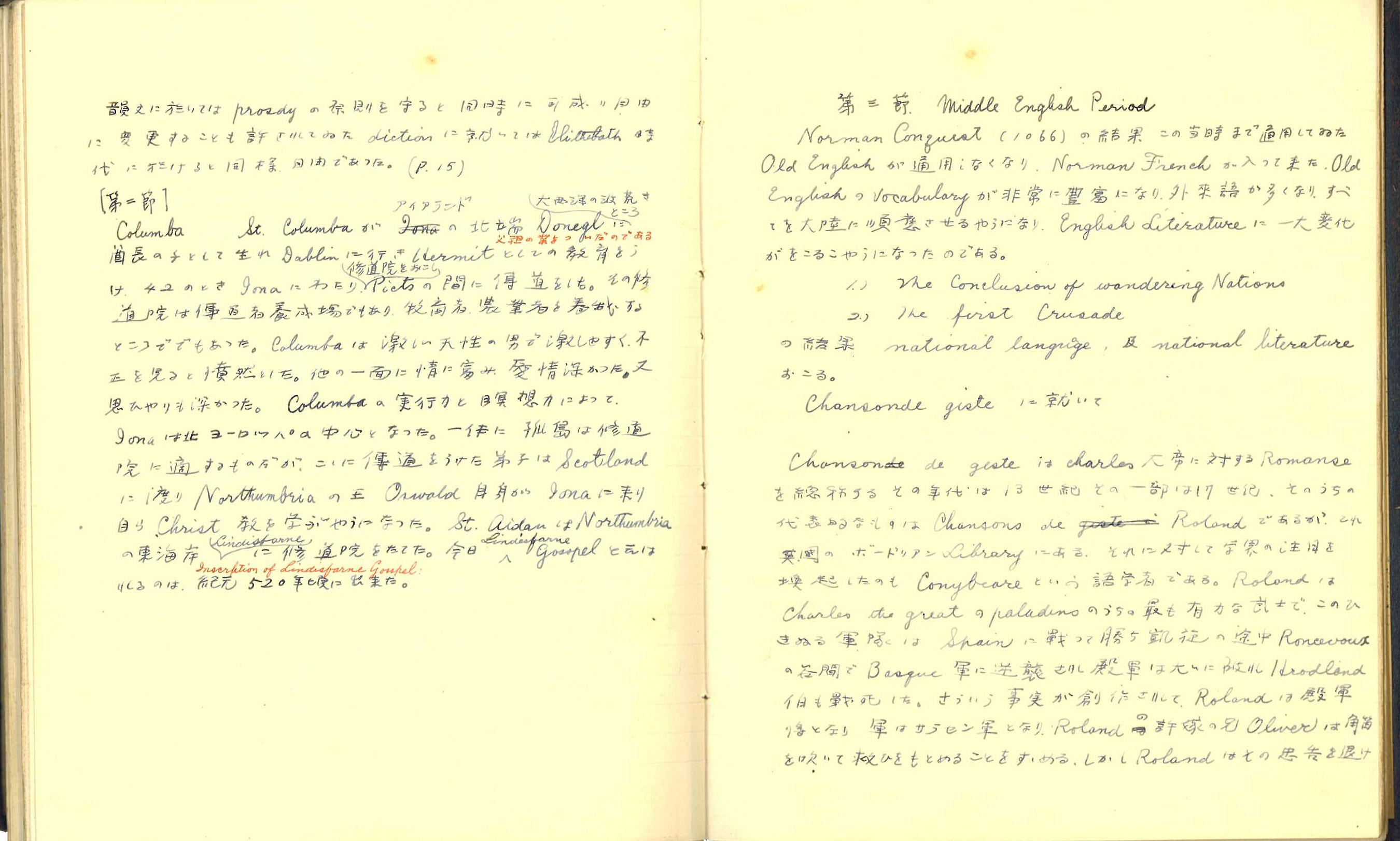 市川三喜教授 「英語學概説」（斎藤勇教授「英文学史」を含む）