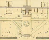 本館1階（三重県師範学校全図、部分）