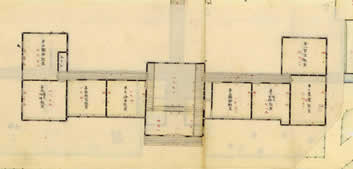 本館1階（三重県師範学校全図、部分）